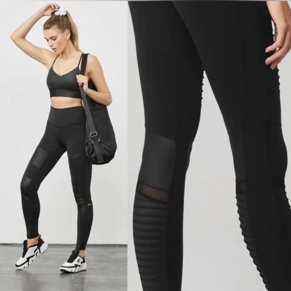 ALO Yoga | Pants & Jumpsuits | Alo High Waist Moto Leggings In Black Size  Small 95 | Poshmark